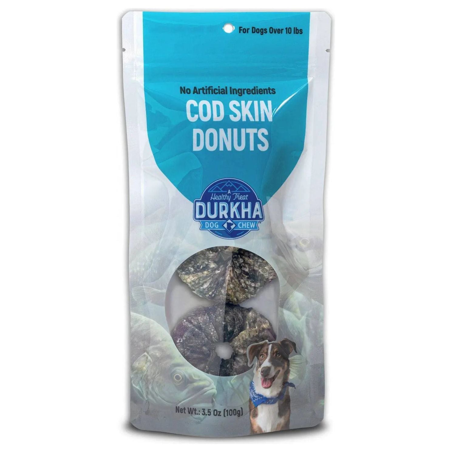 Durkha Cod Skin Donut Dog Treat Durkha