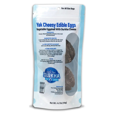 Durkha Himalayan Yak Cheesy Edible Eggs Dog Treat 4.2oz Durkha