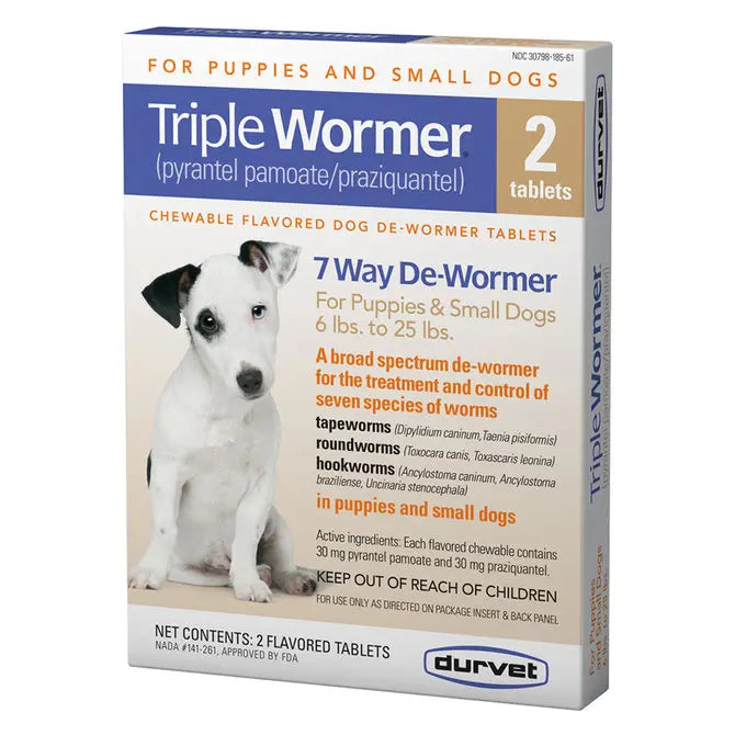 Durvet Triple Wormer Broad Spectrum De-wormer For Dogs Durvent