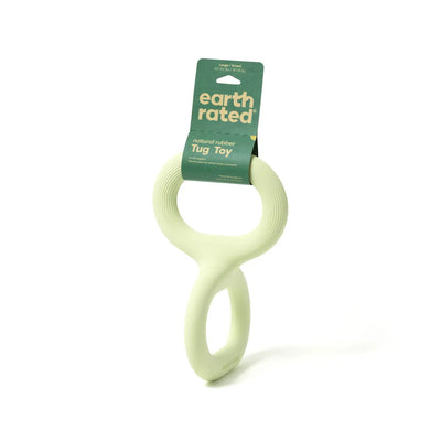 Earth Rated Dog Tug Toy Green Rubber Earth Rated