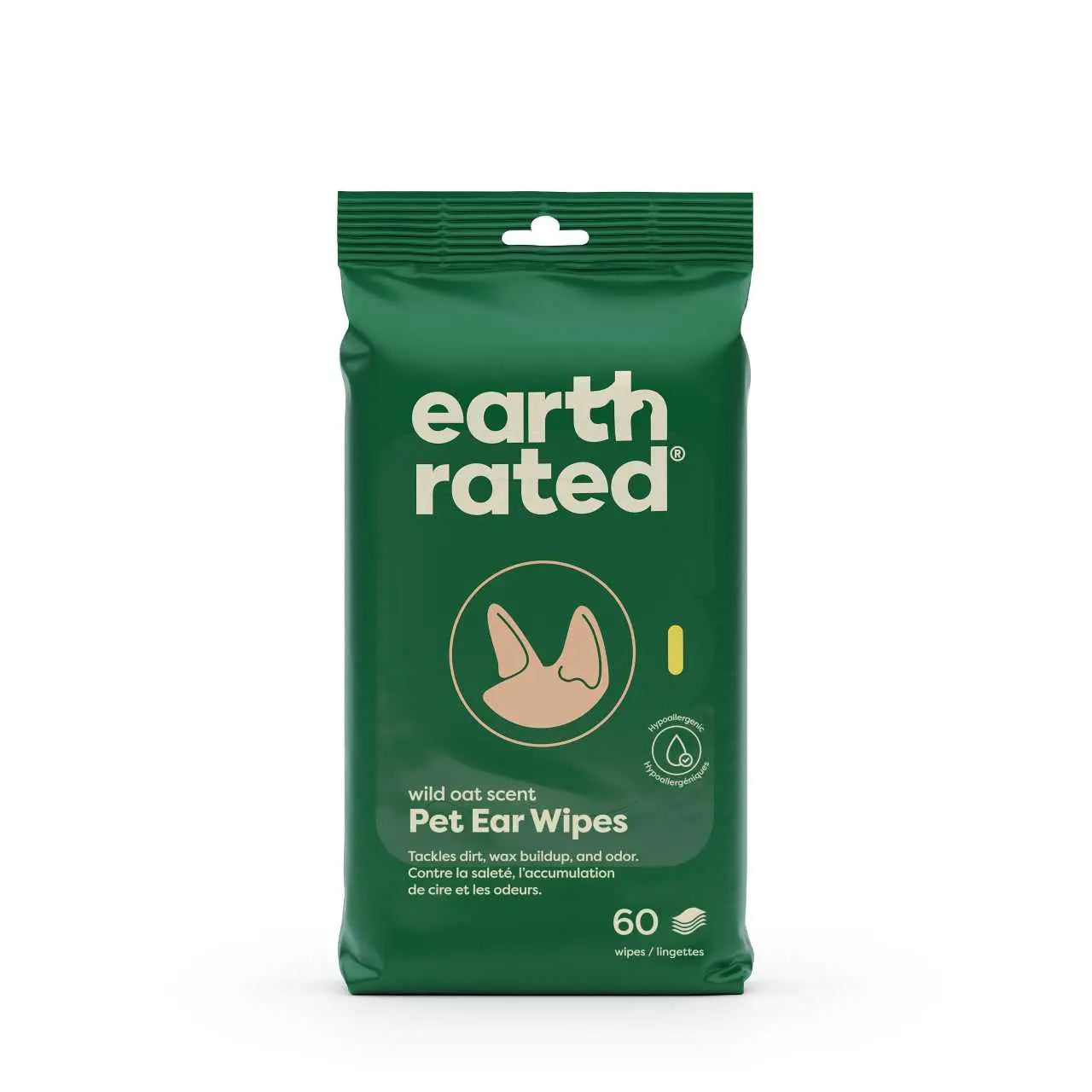 Earth Rated Pet Ear Wipes 60ct Earth Rated