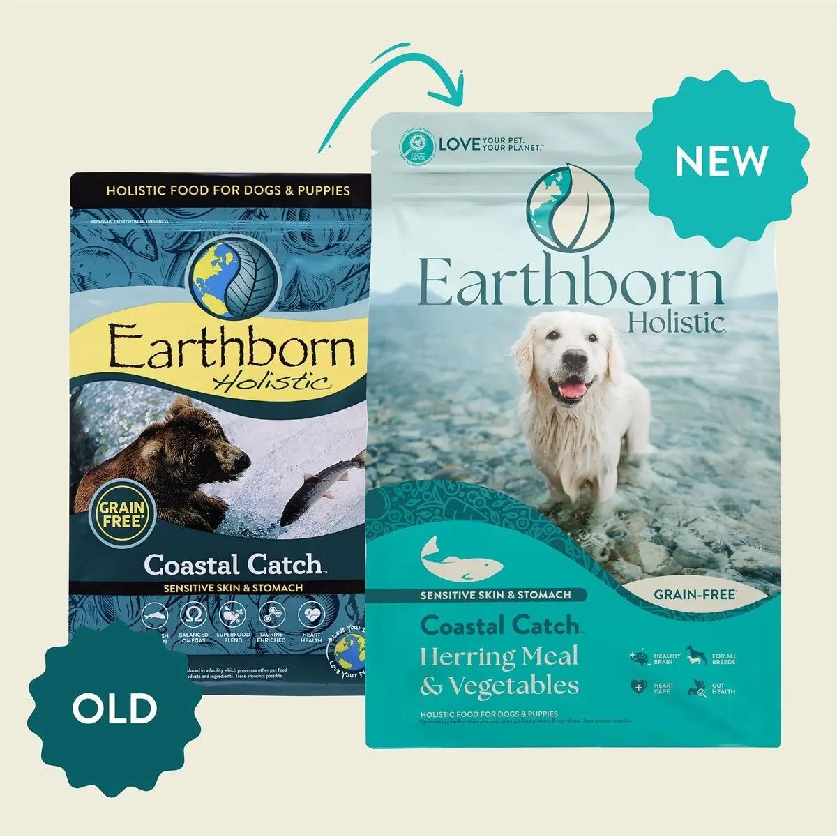 Earthborn Holistic Coastal Catch Herring Meal & Vegetables Grain-Free Dry Dog Food Earthborn Holistic