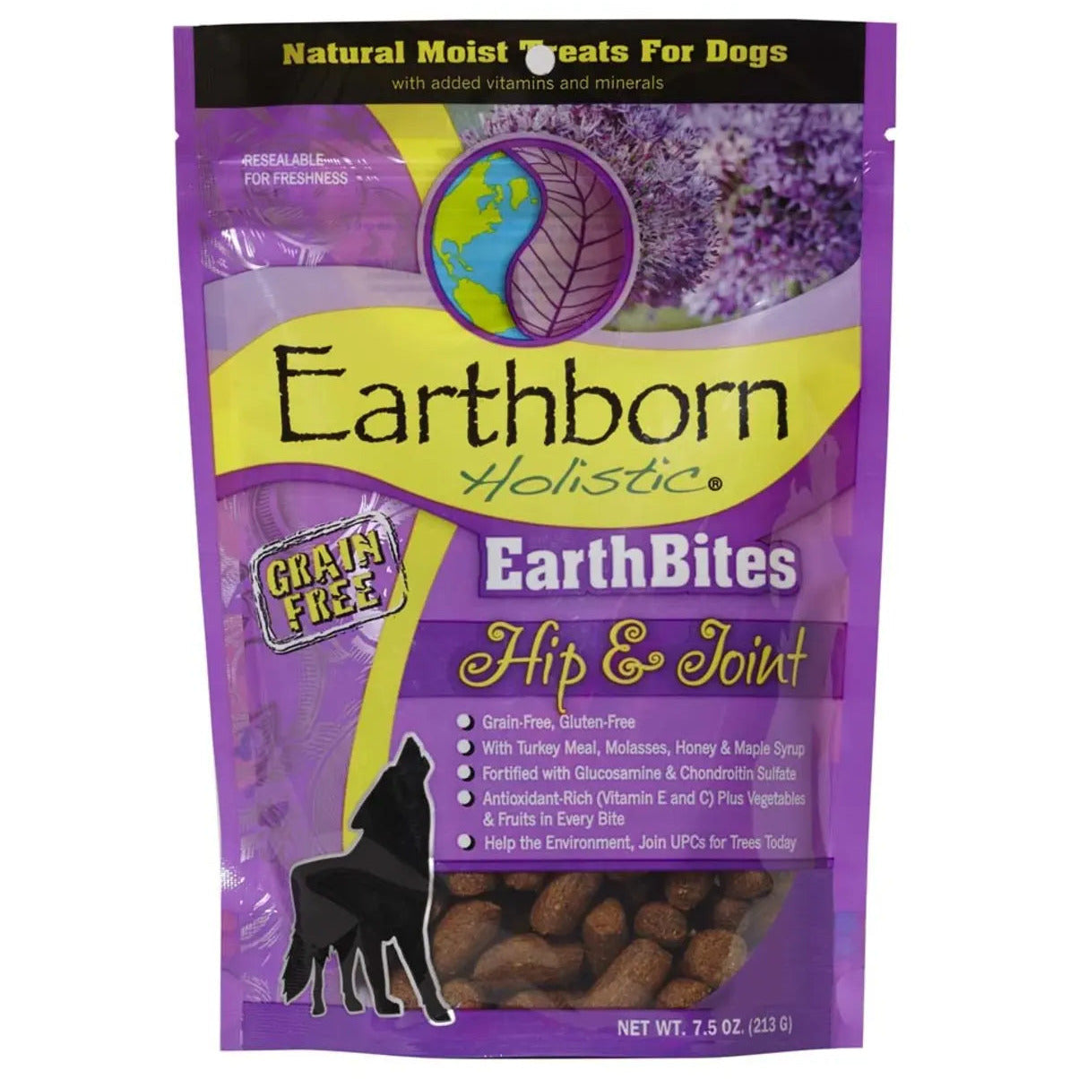 Earthborn Holistic EarthBites Hip & Joint Grain-Free Turkey Soft Dog Treats 7.5 oz Earthborn Holistic