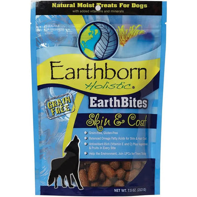 Earthborn Holistic EarthBites Skin & Coat Grain-Free Soft Dog Treats 7.5 oz Earthborn Holistic