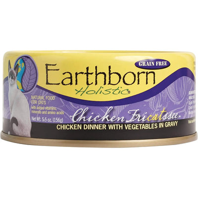 Earthborn Holistic Grain Free Chicken Fricatssee Wet Cat Food 24ea/5.5 oz Earthborn Holistic