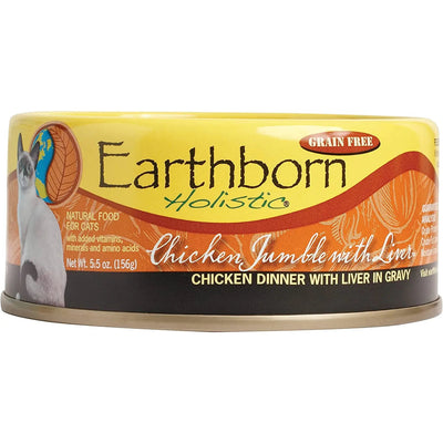 Earthborn Holistic Grain Free Chicken Jumble with Liver Wet Cat Food 24ea/5.5 oz Earthborn Holistic