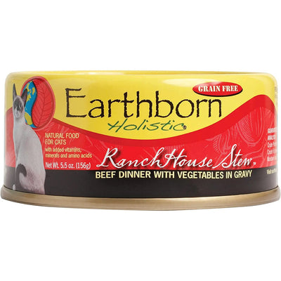 Earthborn Holistic Grain Free RanchHouse Stew Beef Wet Cat Food 24ea/5.5 oz Earthborn Holistic