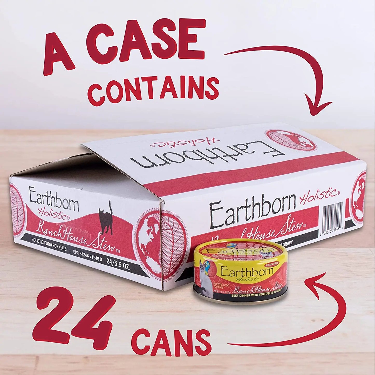 Earthborn Holistic Grain Free RanchHouse Stew Beef Wet Cat Food 24ea/5.5 oz Earthborn Holistic