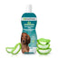 A 20 oz bottle of Espree 2in1 Hypoallergenic Dog Shampoo for sensitive skin is shown with a dog and aloe vera slices beside it, all on a white background.