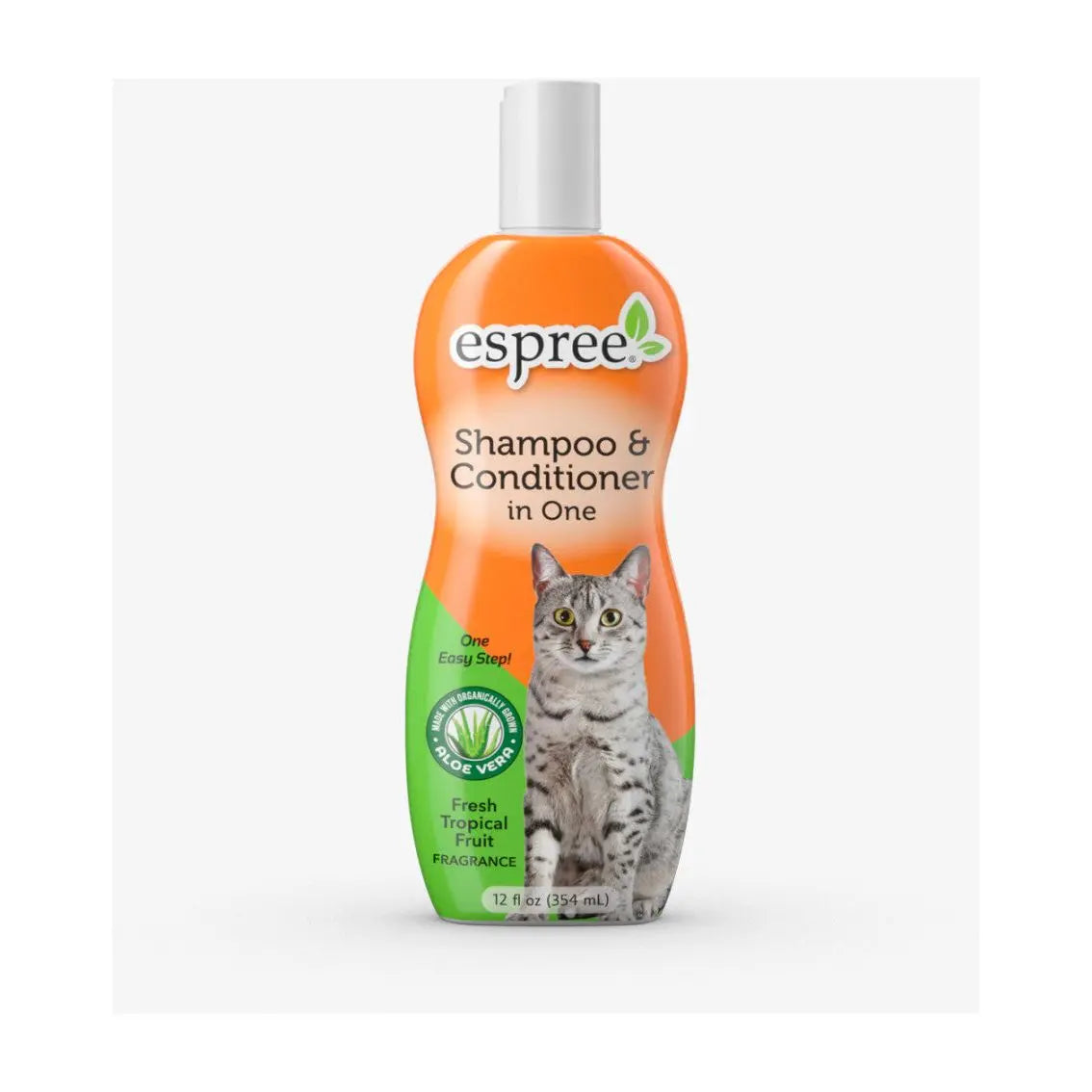 Espree Shampoo & Conditioner in One for Cats with Aloe Fresh Tropical Fruit 12 oz Espree