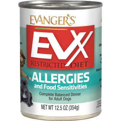 Evanger's EVX Restricted Diet Allergies & Food Sensitivities Wet Dog Food 12/12.5oz Evanger's