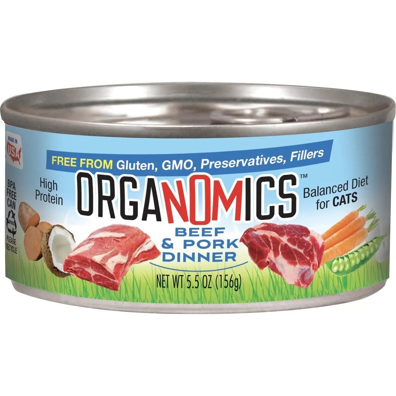 Evanger's OrgaNOMics Beef & Pork Dinner Grain-Free Pate Wet Cat Food Evanger's
