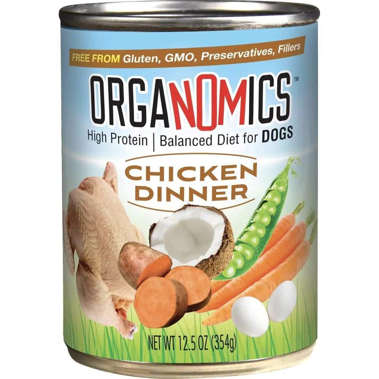 Evanger's OrgaNOMics Chicken Dinner Grain-Free Pate Wet Dog Food 12/12.5oz Evanger's