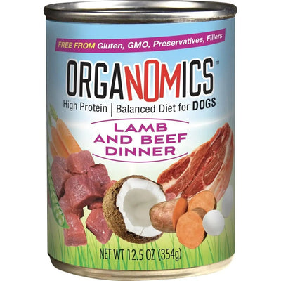 Evanger's OrgaNOMics Lamb & Beef Dinner Grain-Free Pate Wet Dog Food 12/12.5oz Evanger's