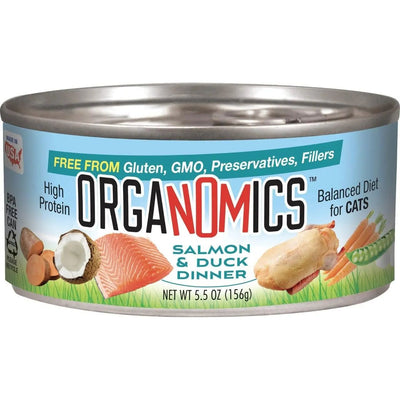 Evanger's OrgaNOMics Salmon & Duck Dinner Grain-Free Pate Wet Cat Food 24/5.5oz Evanger's