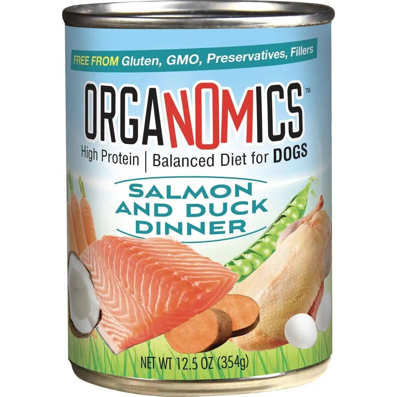 Evanger's OrgaNOMics Salmon & Duck Dinner Grain-Free Pate Wet Dog Food 12/12.5oz Evanger's