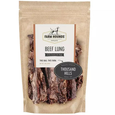Farm Hounds Natural Dehydrated Beef Lung Treat for Dogs Farm Hounds