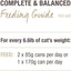 Complete & Balanced Feeding Guide Per Day: For every 6.6 lb of cat’s weight, feed 2 x 85g cans or 1 x 170g can of Feline Natural Lamb Feast Grain-Free Canned Cat Food per day.