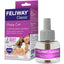 Feliway Classic Cat Calming Pheromone 30 Day Refill by Feliway helps reduce stress in cats with calming pheromones. The box shows a woman holding a cat, emphasizing stress relief, and the bottle has a purple label and dropper.