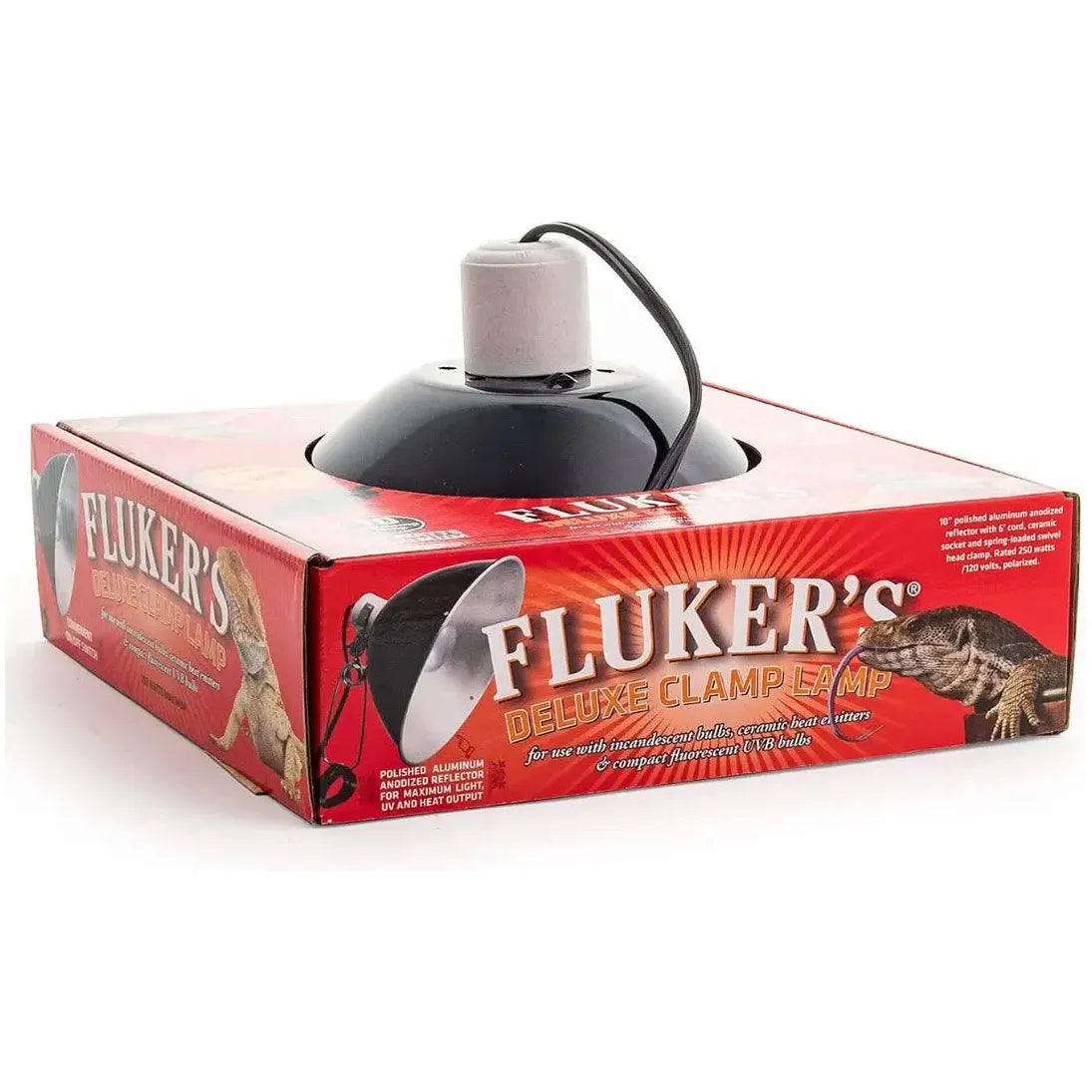 Fluker's Repta-Clamp Lamp with Switch Black Fluker's CPD