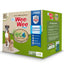 A green box of Four Paws Wee-Wee Superior Performance Eco Bamboo Dog Pee Pads showcases a large brown dog and puppy, highlights sustainable bamboo, and contains 200 pads.