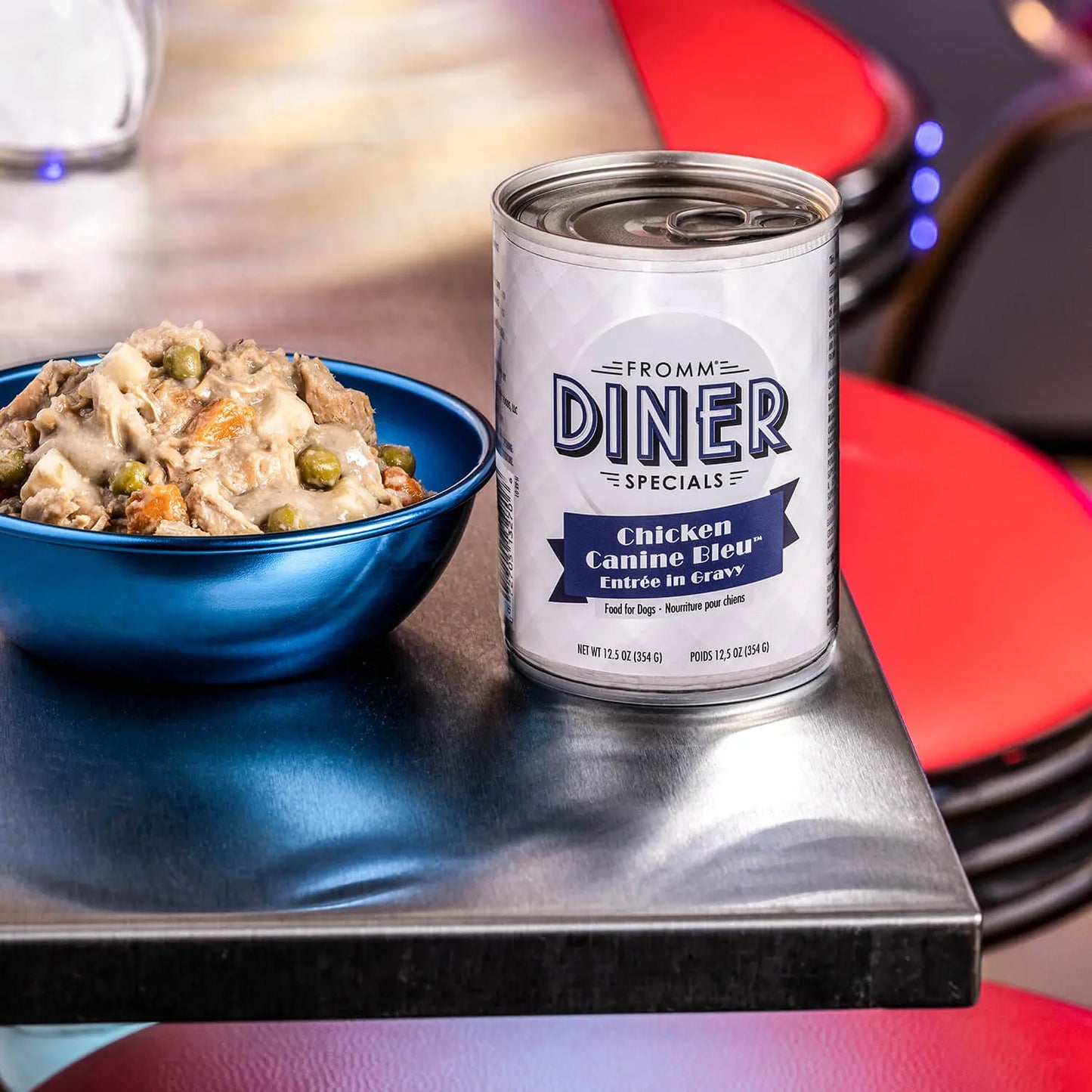 Fromm Diner Specials Chicken Canine Bleu Entree in Gravy Wet Dog Food 12 / 12.5 oz Fromm
