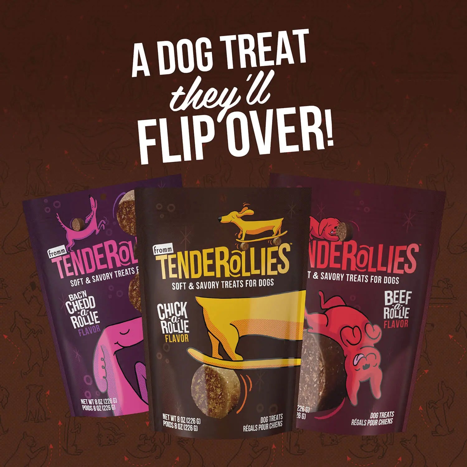 Fromm Tenderollies Chick-a-Rollie Flavor Soft & Savory Treats for Dogs 8 oz Fromm