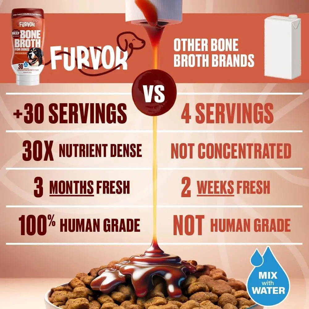 Furvor Beef Bone Broth Healthy Dog Food Topper Furvor