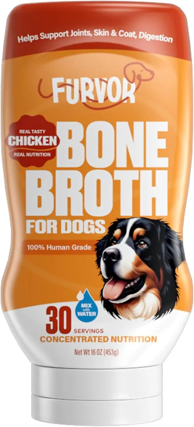 Furvor Chicken Bone Broth Healthy Dog Food Topper Furvor