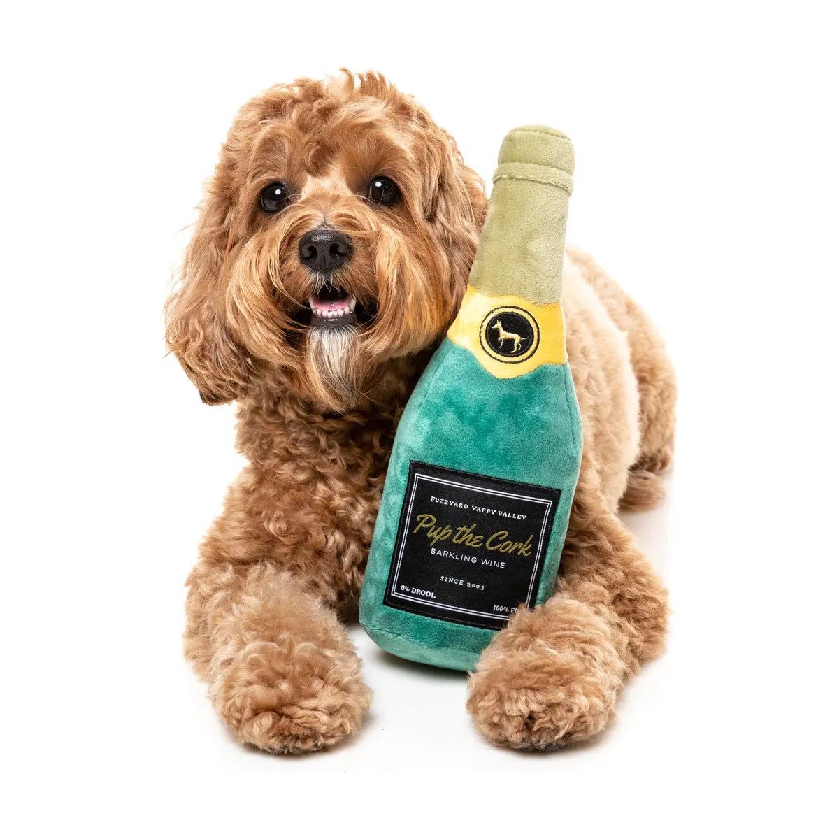 FuzzYard Pup The Cork Sparkling Wine Plush Dog Toy FuzzYard