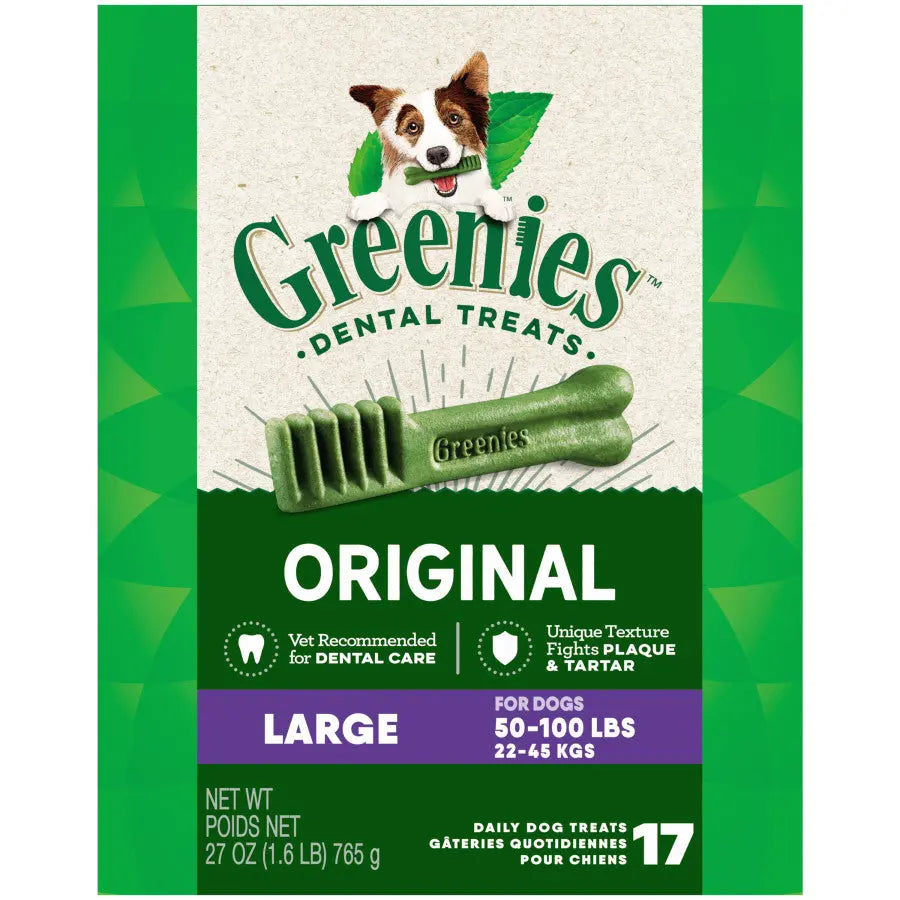 GREENIES Original Natural Dog Dental Care Chews Oral Health Dog Treats Greenies