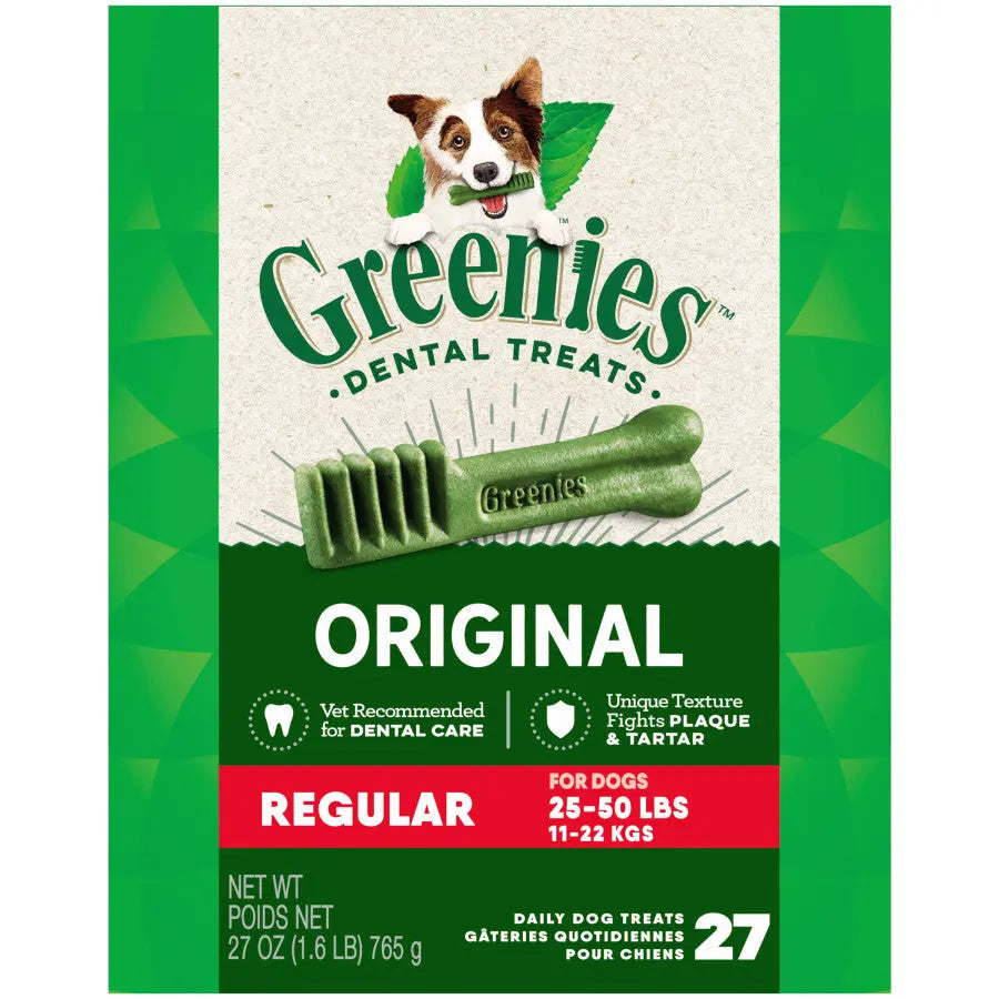 GREENIES Original Natural Dog Dental Care Chews Oral Health Dog Treats Greenies