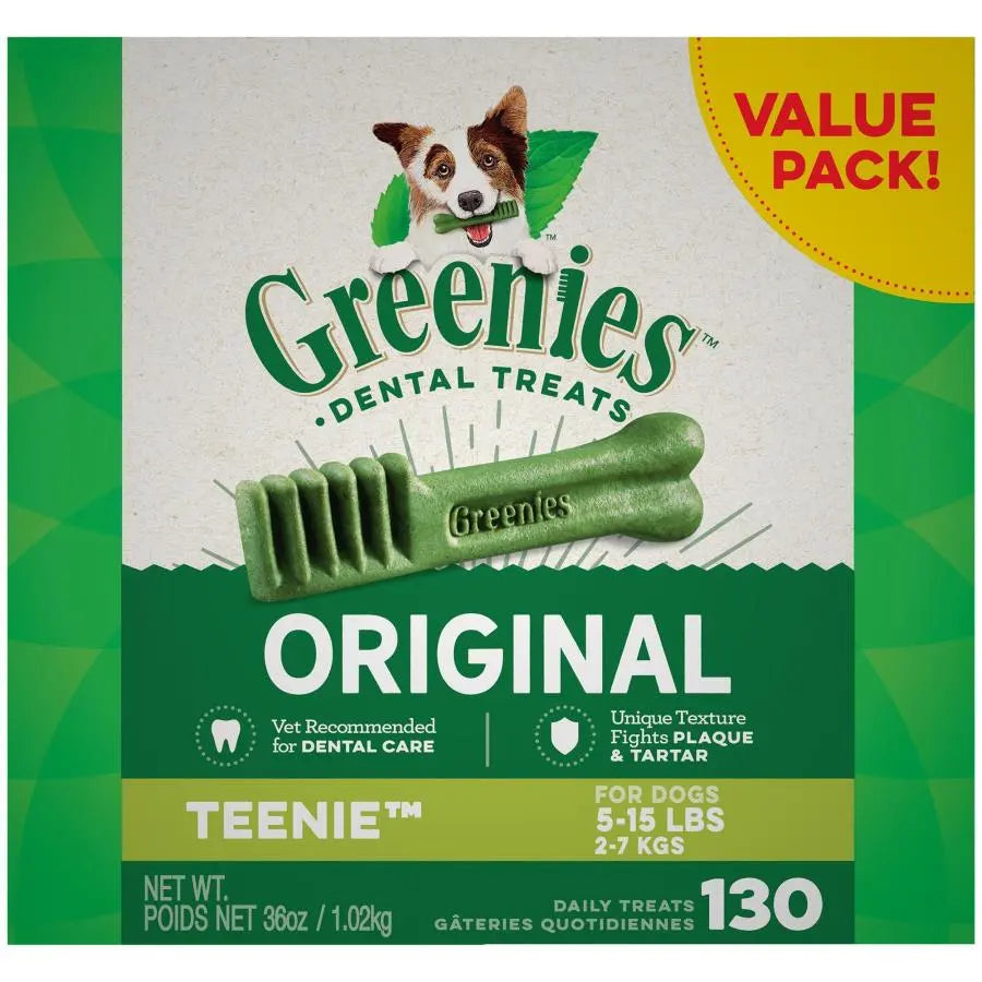 GREENIES Original Natural Dog Dental Care Chews Oral Health Dog Treats Greenies