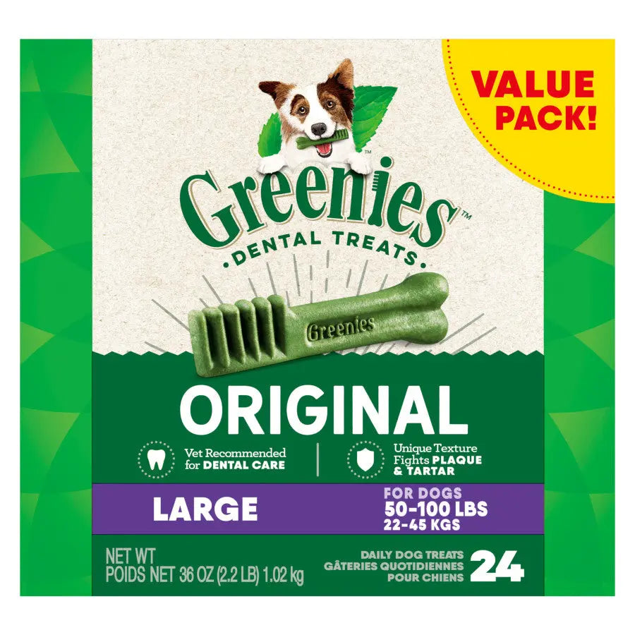 GREENIES Original Natural Dog Dental Care Chews Oral Health Dog Treats Greenies