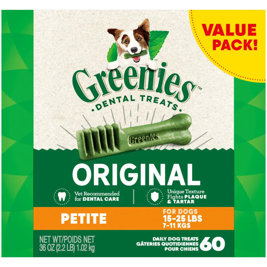 GREENIES Original Natural Dog Dental Care Chews Oral Health Dog Treats Greenies