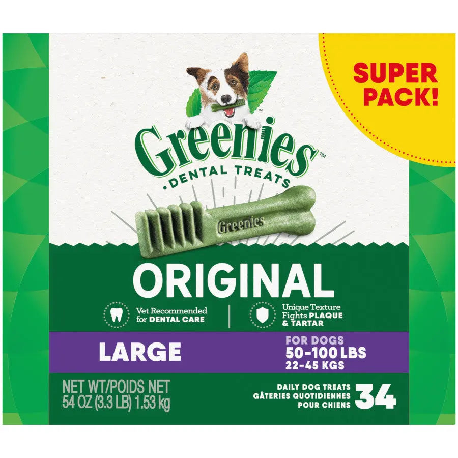 GREENIES Original Natural Dog Dental Care Chews Oral Health Dog Treats Greenies