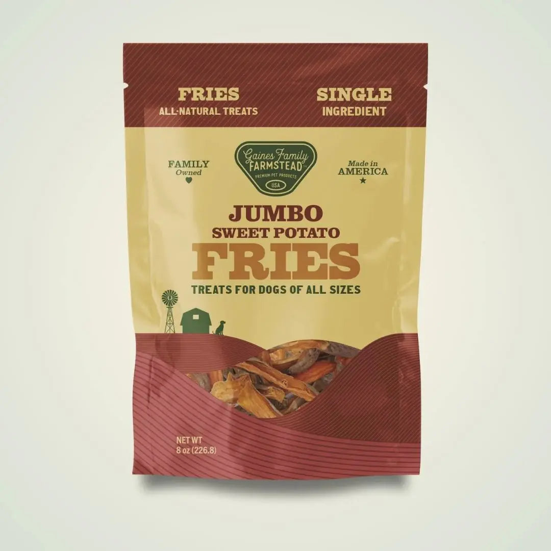 Gaines Family Farmstead Jumbo Sweet Potato Fries Grain-Free Dog Treats Gaines Family Farmstead