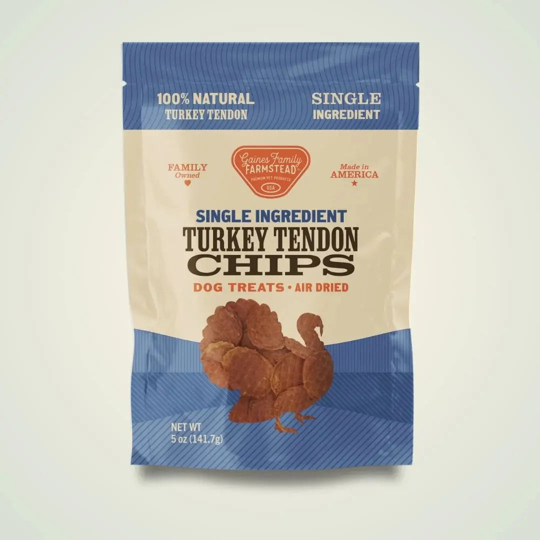 Gaines Family Farmstead Turkey Tendon Chips Soft & Chewy Dog Treats 5oz Gaines Family Farmstead