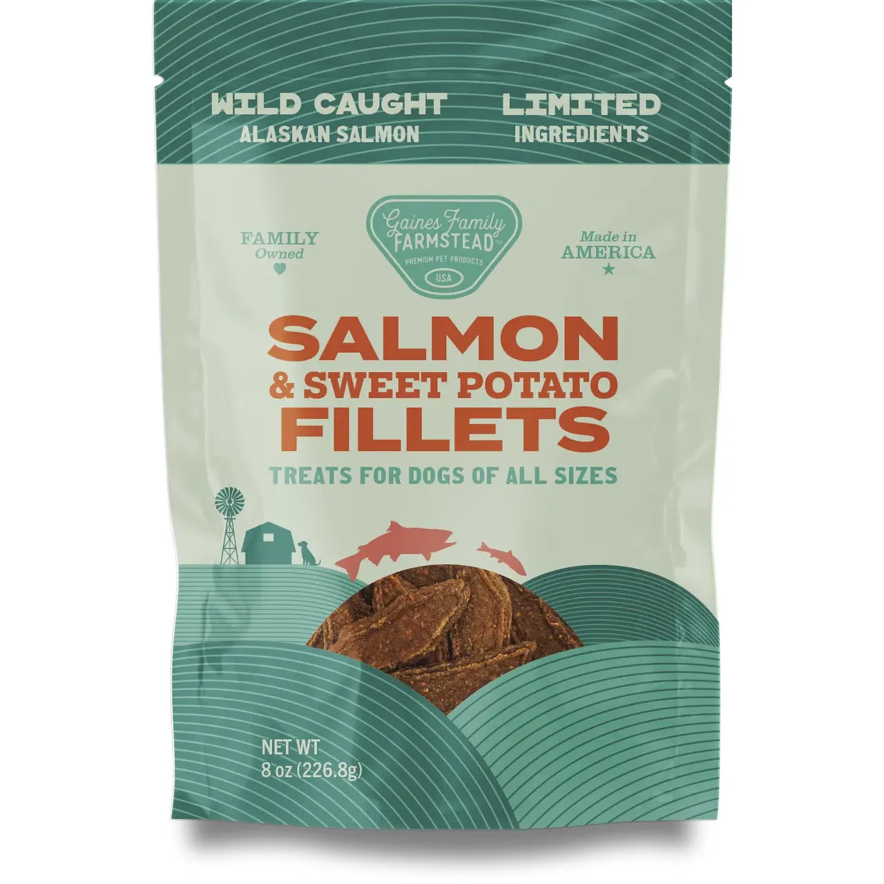 Gaines Family Sweet Potato & Salmon Fillets Dog Treats Gaines Family Farmstead