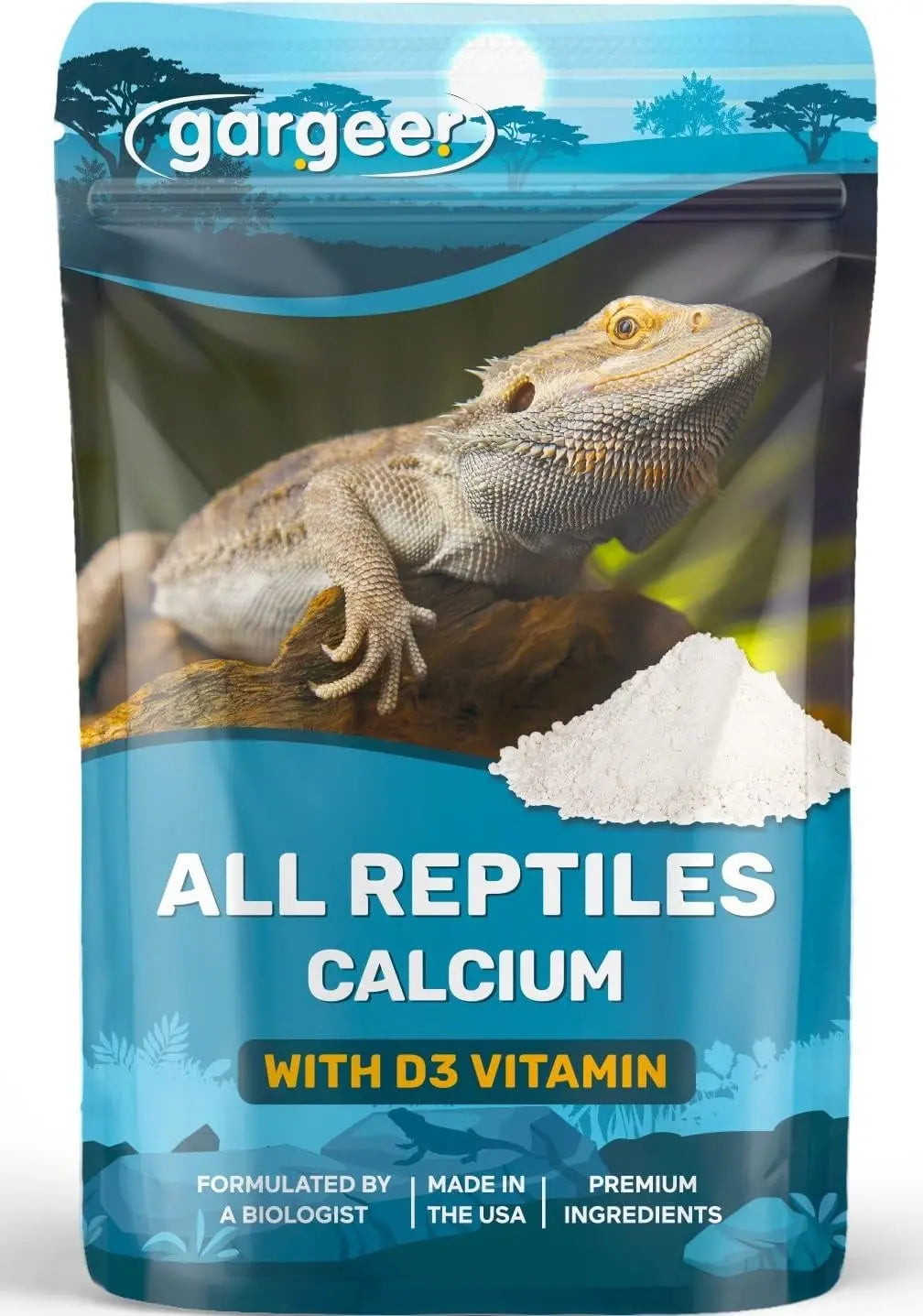 Gargeer Calcium Powder Reptile & Amphibian Supplement 4oz Gargeer