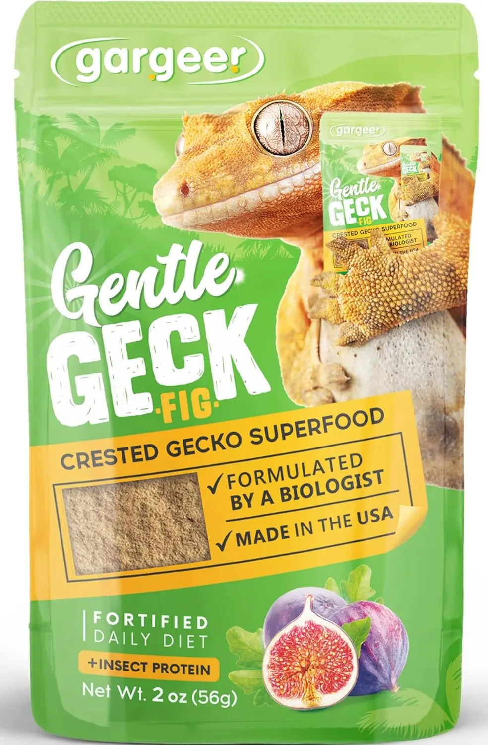 Gargeer Complete Fig & Insects Protein Crested Gecko Food Gargeer