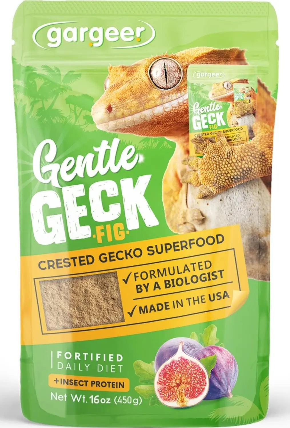 Gargeer Complete Fig & Insects Protein Crested Gecko Food Gargeer