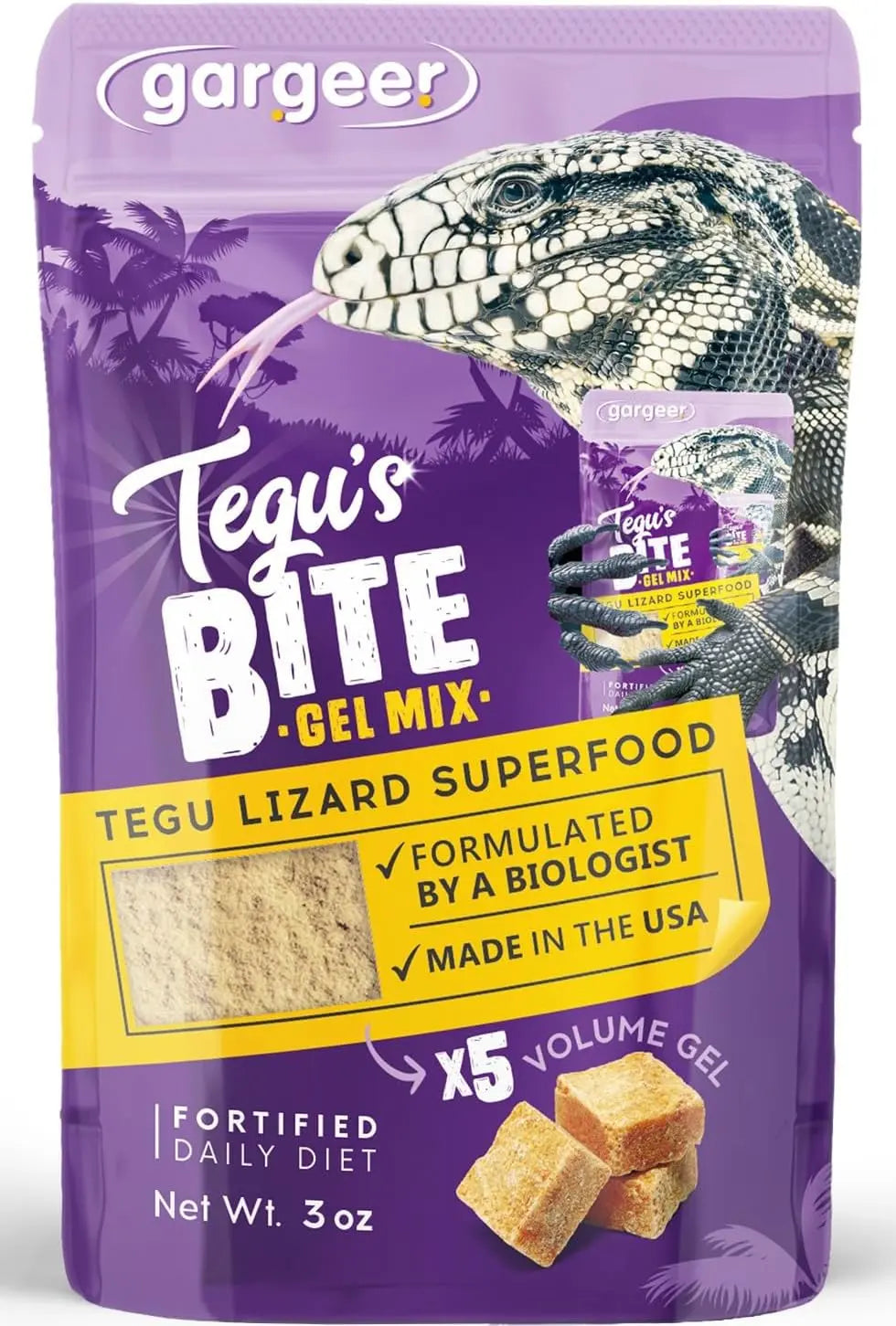 Gargeer Complete Gel Diet Tegu Lizard Food 3oz Gargeer