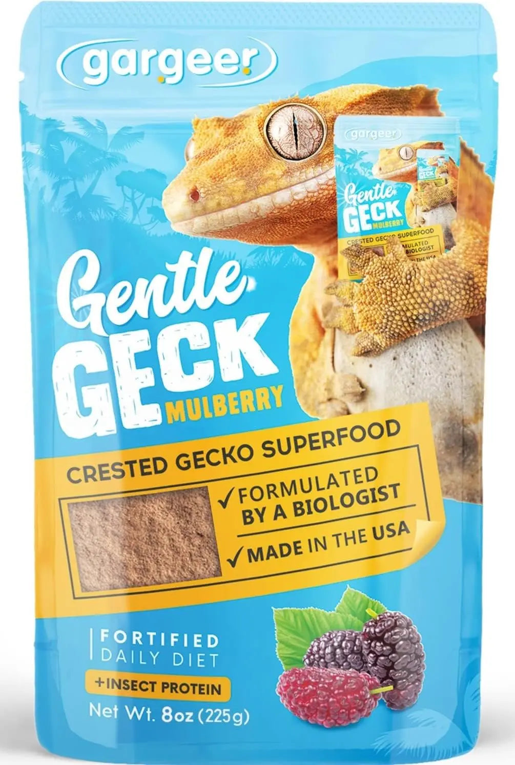 Gargeer Complete Mulberry & Insects Protein Crested Gecko Food Gargeer