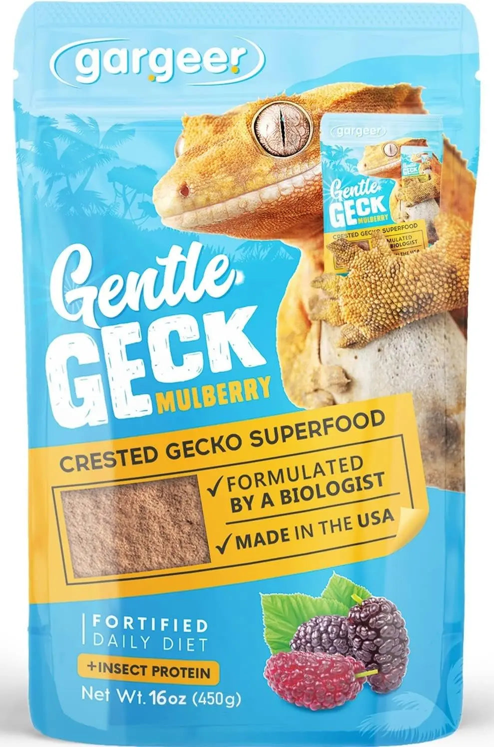 Gargeer Complete Mulberry & Insects Protein Crested Gecko Food Gargeer