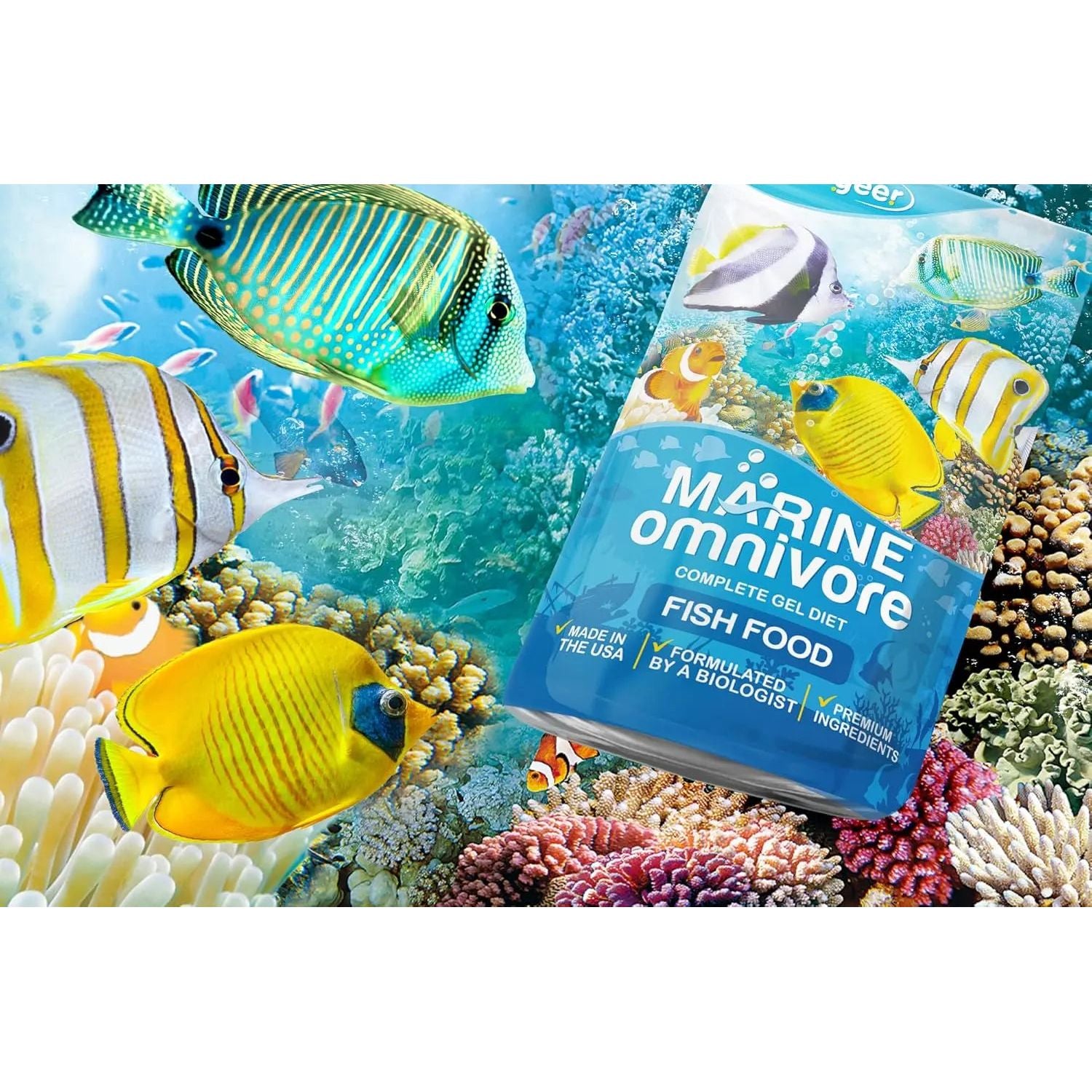 Gargeer Marine Gel Diet Complete Saltwater Omnivore Fish Food Gargeer