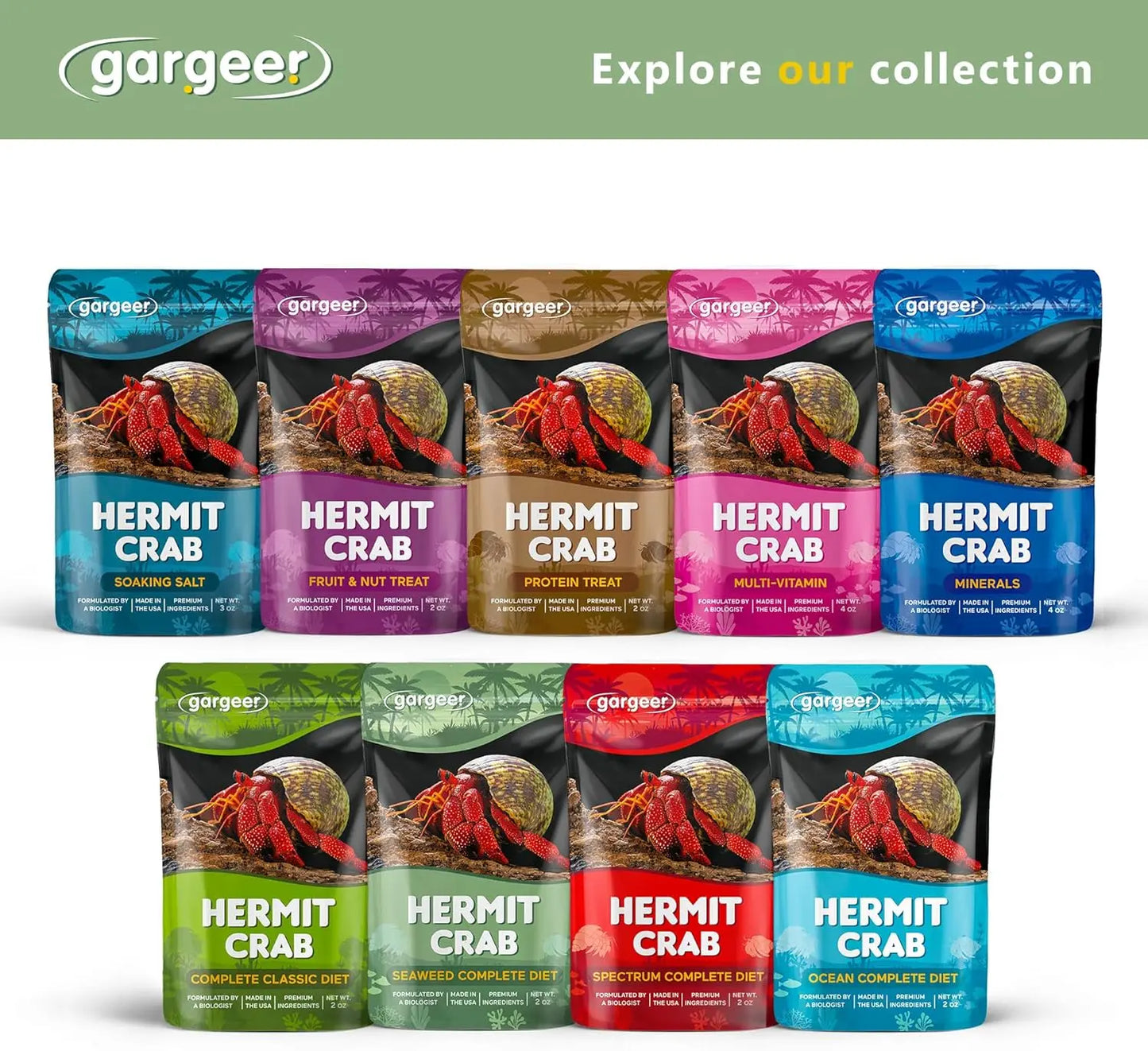 Gargeer Seaweed Complete Hermit Crab Food 2oz Gargeer