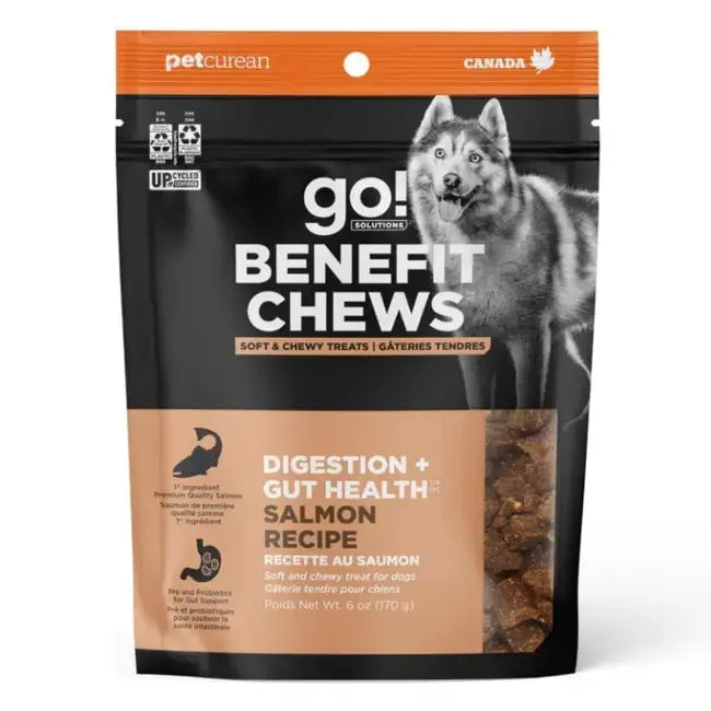 Go! Digestion & Gut Health Benefit Salmon Recipe Soft & Chewy Dog Treats Petcurean Pet Foods