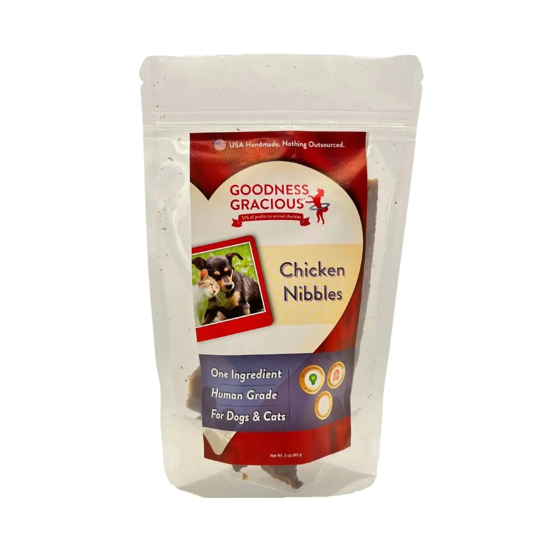 Goodness Gracious Chicken Nibbles Dog and Cat Treats 3oz Goodness Gracious