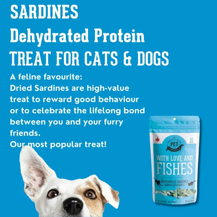 Granville Dehydrated Protein Sardines Treat For Dogs & Cats 7.4 oz Granville